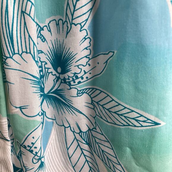 Vintage Made in Hawaii Women's Green Hibiscus‎ Leaf Dress Size 10 Aloha Tropical - Picture 10 of 10